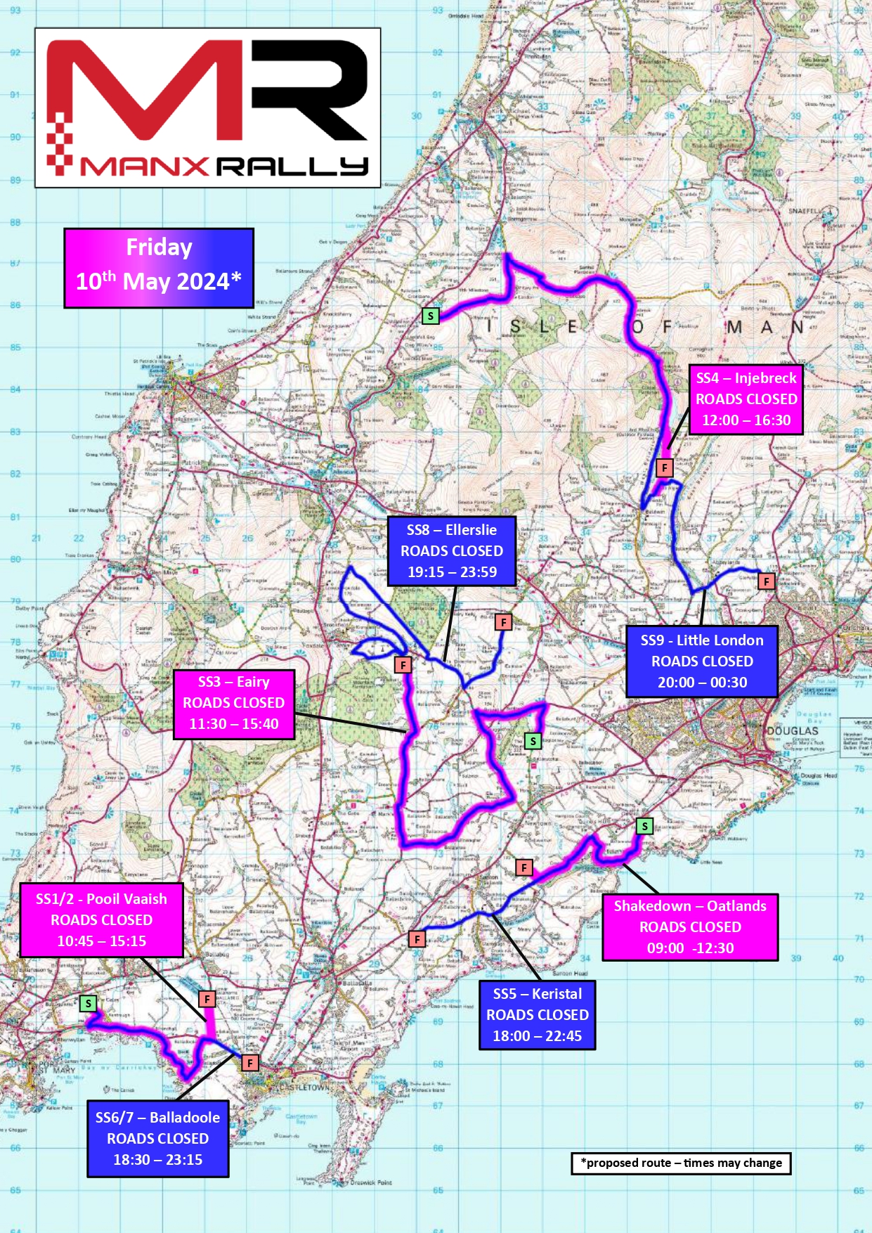 Rally road closures today and tomorrow - Manx.News